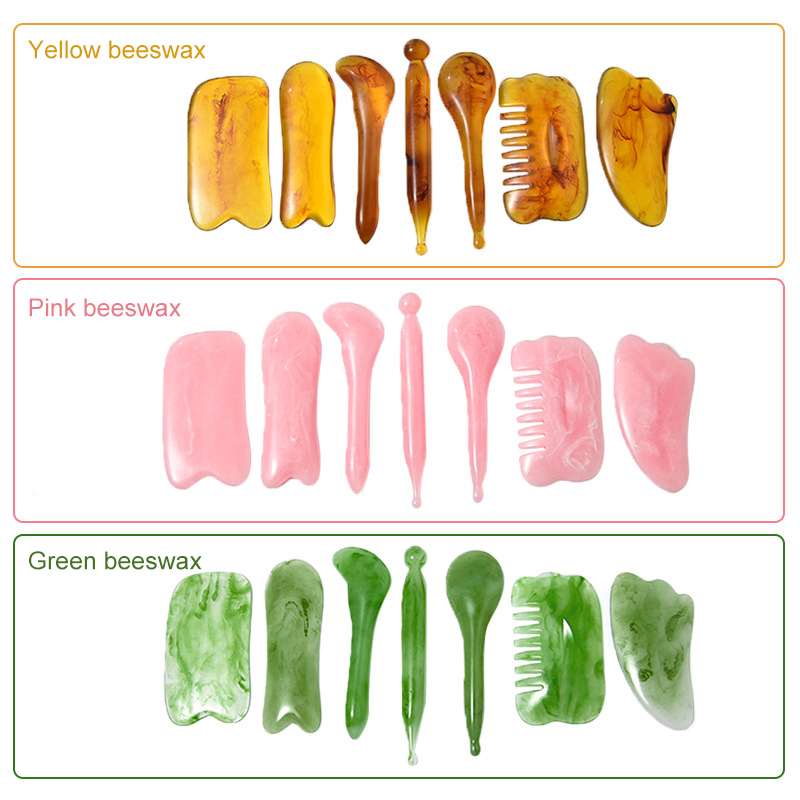 7PCS GUASHA Massage Tools Face - đánh giá và giá Jade Gua Sha Tool