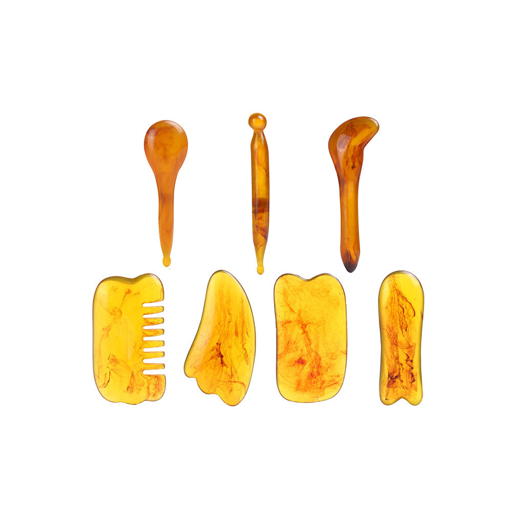 7PCS GUASHA Massage Tools Face - đánh giá và giá Jade Gua Sha Tool