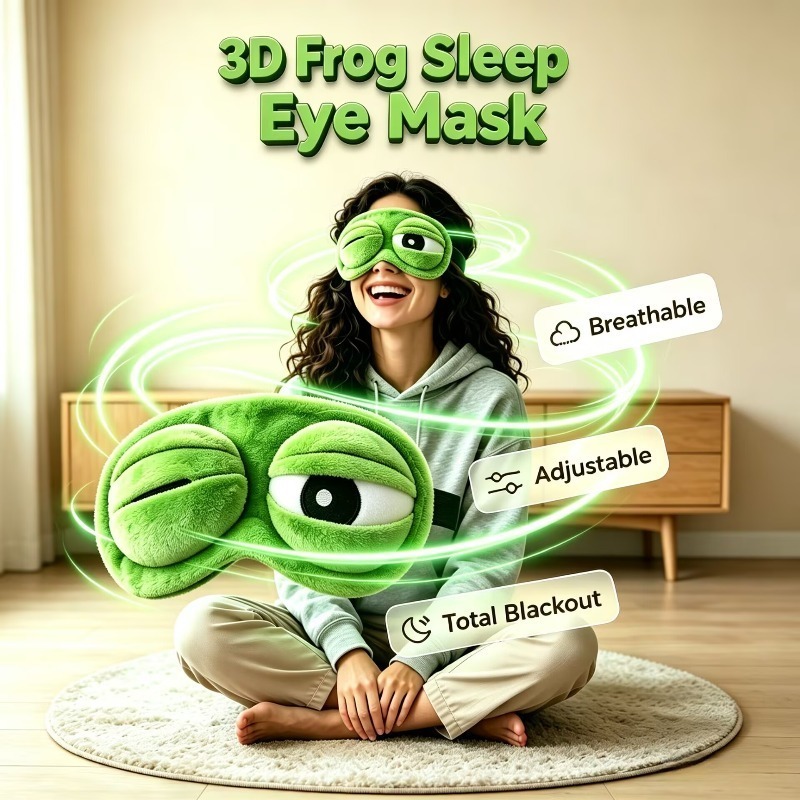 Funny 3D Frog Sleep Eye Mask S - đánh giá và giá Sleep Eye Mask 3D
