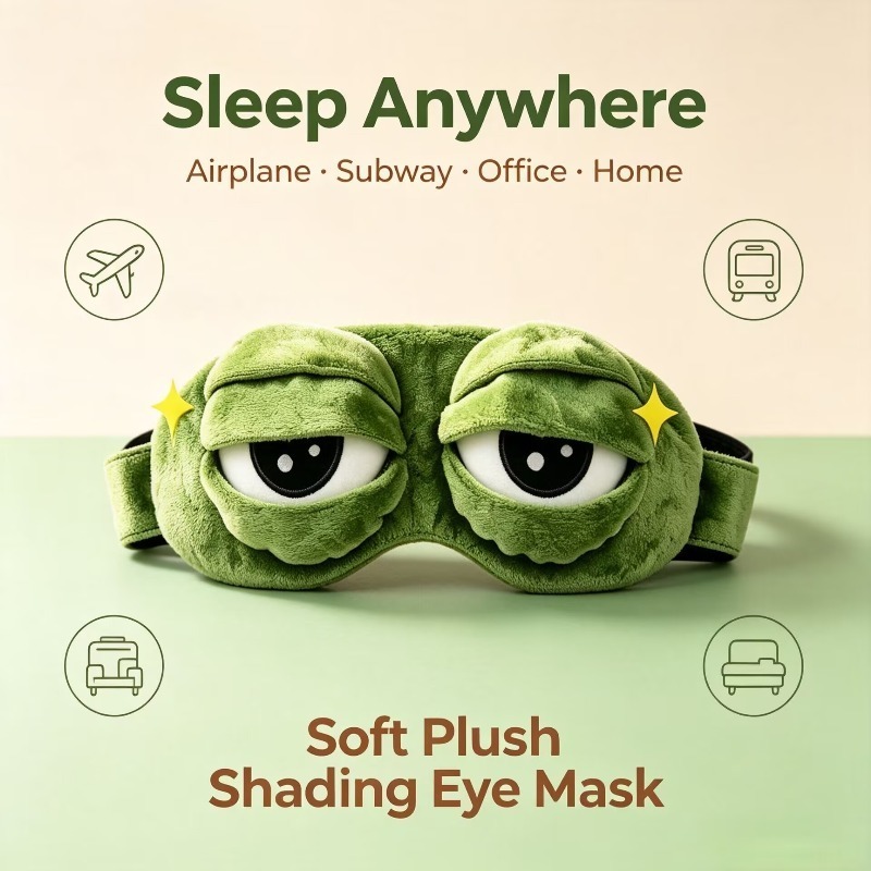 Funny 3D Frog Sleep Eye Mask S - đánh giá và giá Sleep Eye Mask 3D