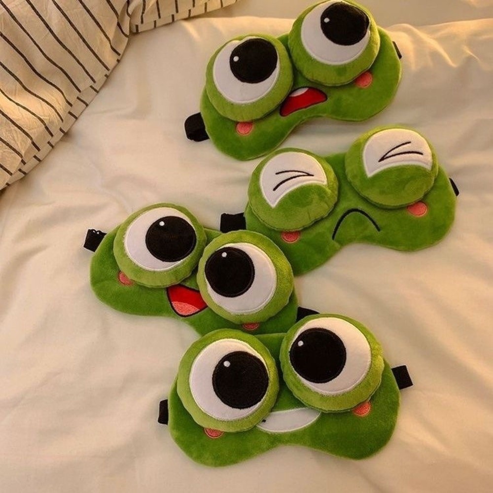 Lovely Cartoon Frog Sleep Eye  - đánh giá và giá Sleep Eye Mask 3D