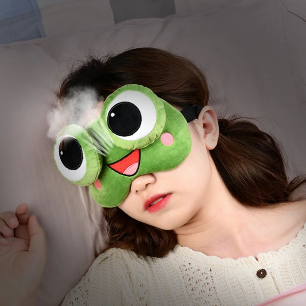 Lovely Cartoon Frog Sleep Eye  - đánh giá và giá Sleep Eye Mask 3D