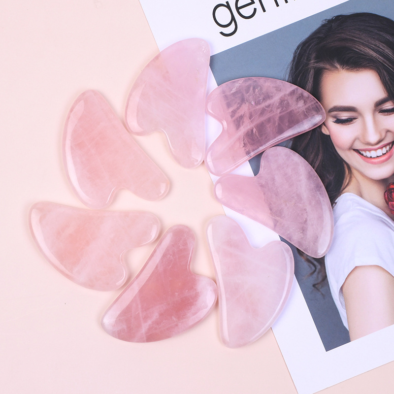 Hot Selling A+ Rose Quartz Gua - đánh giá và giá Jade Gua Sha Tool